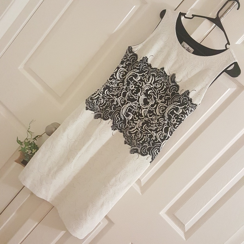 Joseph Ribkoff Black White Sleeveless Dress